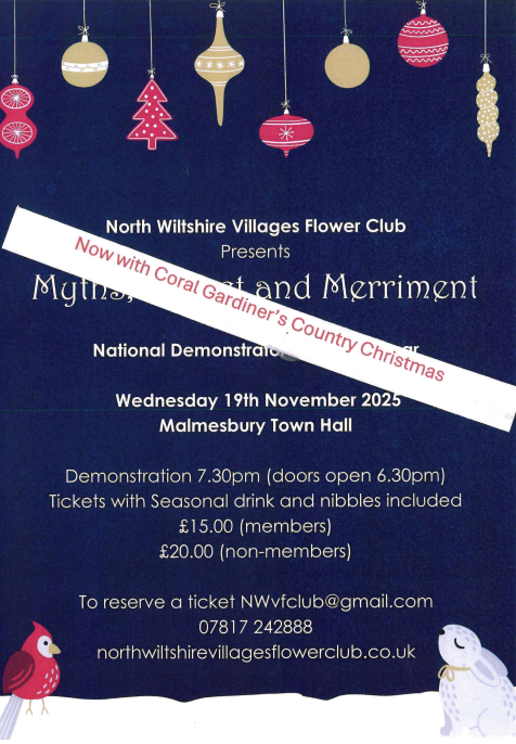 North Wiltshire Villages Flower Club - Myths, Mincet & Merriment